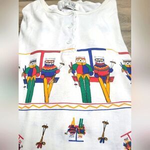Exclusively For ST. EVE vintage nightgown,  rare,  Cats on a Ski Chair lift